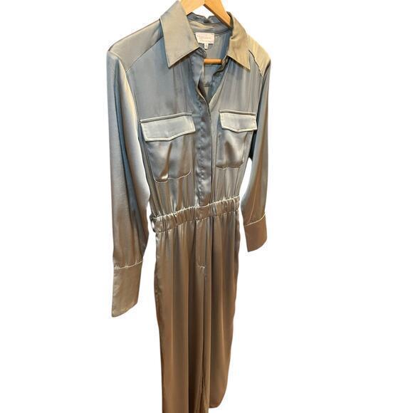 Nordstrom Brand, MELLODAY Long Sleeve Stain Utility Jumpsuit in Olive Size Small - Picture 5 of 13